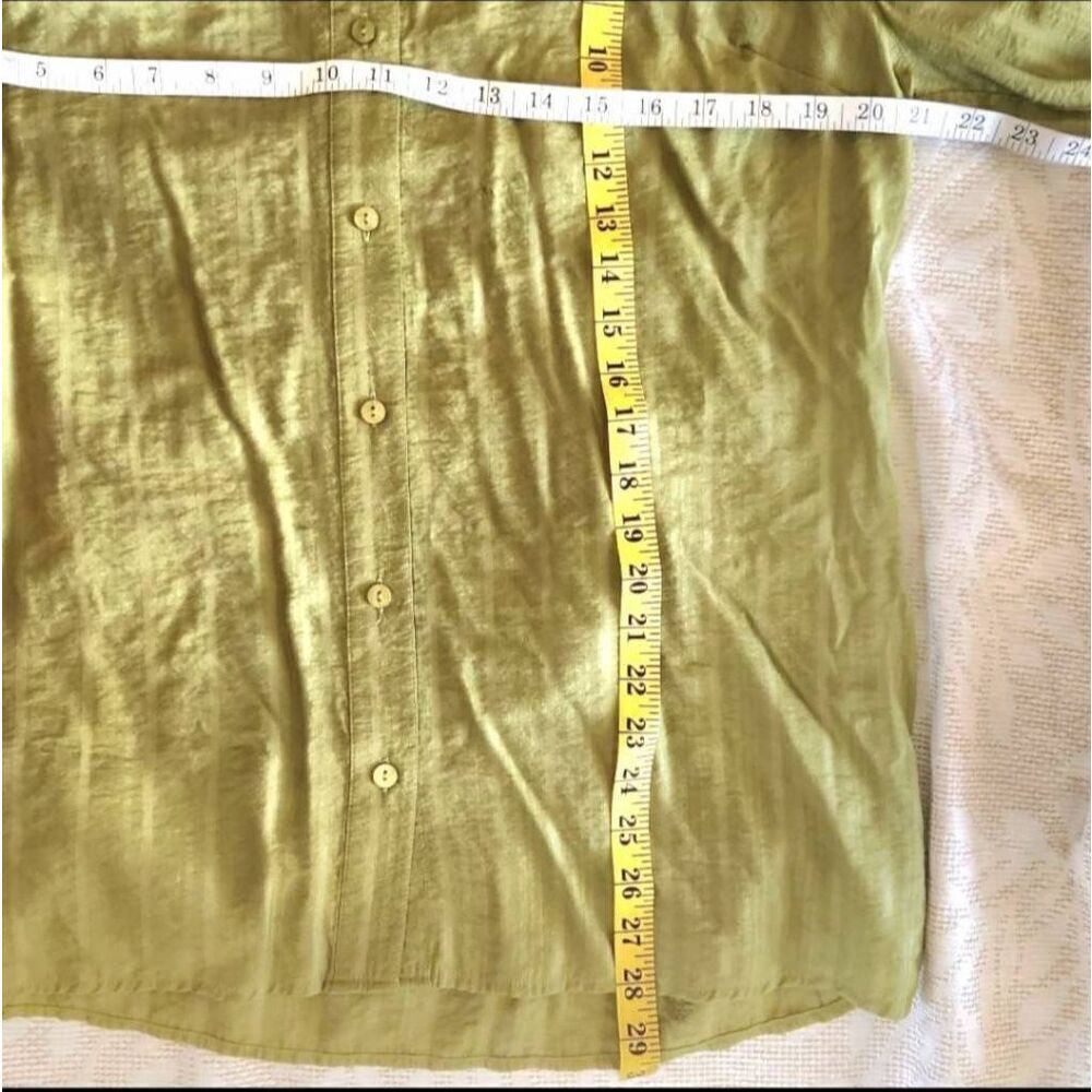 Croft & Barrow shimmery green blouse - Picture 6 of 7